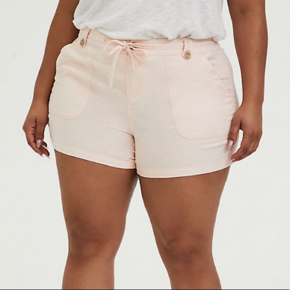 Torrid Linen Shorts Size 22 Light Pink